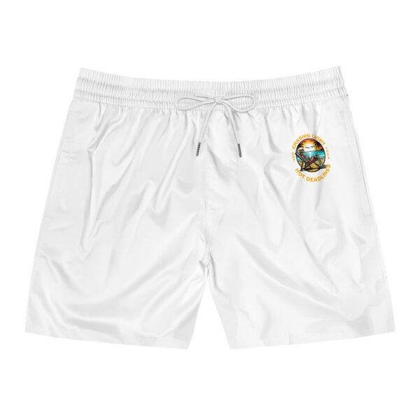 Chasing Light Not Deadlines Swim Shorts , Skeleton Beach Graphic
